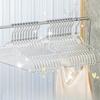 10Pcs Thickened Transparent Glitter Hangers Non-slip Trouser Rack  Clothing Stores