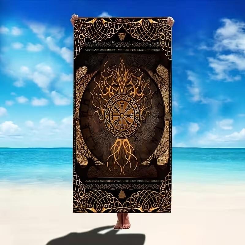 Popular Summer Beach Towel Microfiber Absorbent Beach Towel Seaside Outdoor Vacation Sports Towel