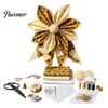 Kit de Costura Patchwork con Lazo Decorativo Estilo Cabaña Hecho a Mano, Tela Grande DIY Girasol Suministros para Acolchado Hobby Kit de Manualidades Acolchadas de Calabaza para Adultos,