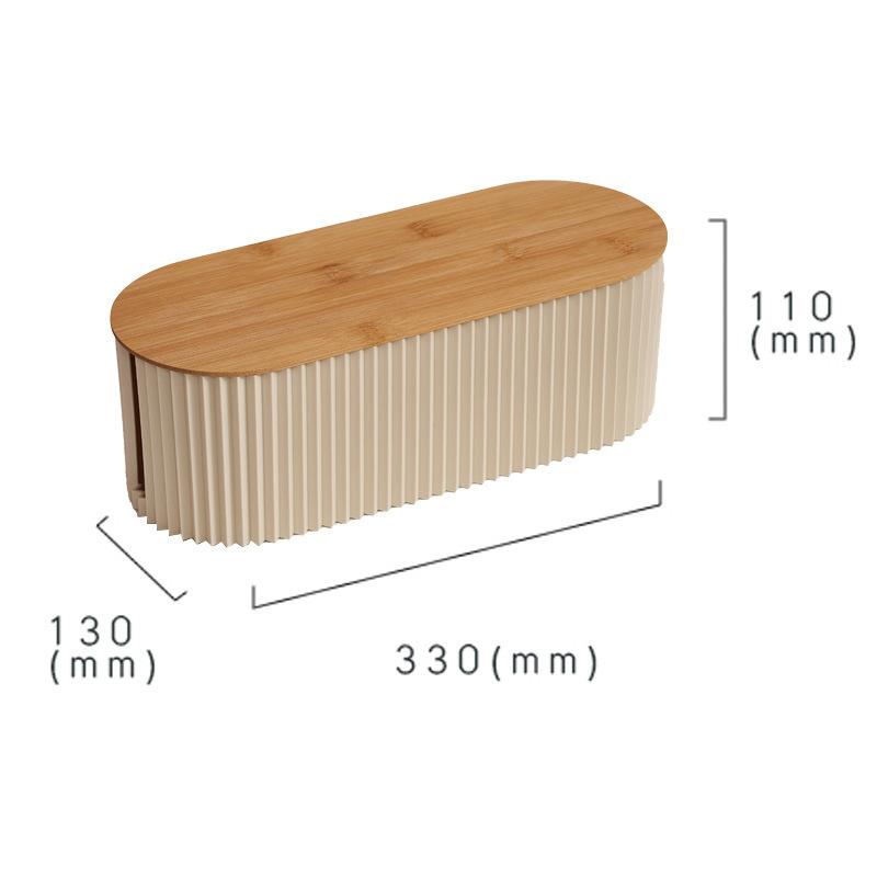 Cable Management Box Bamboo Cover Wire Junction Board Storage Box Hide Wires Power Strips Desk Computer Cable Organizer Box