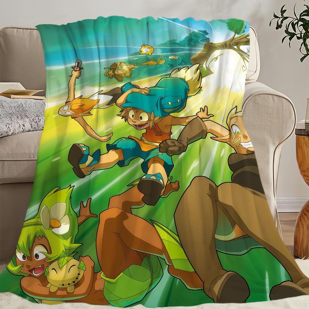 W-Wakfu Game Blanket Flannel warm comfort soft plush blanket For Picnic Beds Sofas Homes And Bedrooms