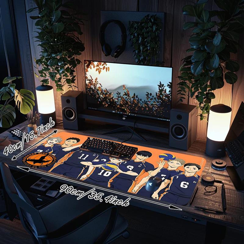 1Pc Haikyuu Team Spirit Gaming Mouse Pad Keyboard Desk Mat Non-slip Rubber Lock Edge Waterproof Computer Mousepad for Office Home Decor S1720
