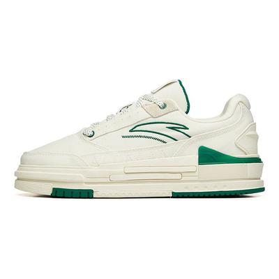 Aotu Casual Trend Thick Sole Low Top Skate Shoes Women Sneakers White Green 922218065-4