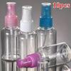 10 Plastic Transparent 50ml Small Spray Bottles for Cosmetics and Skin Care Can Be Reused with Random Colors