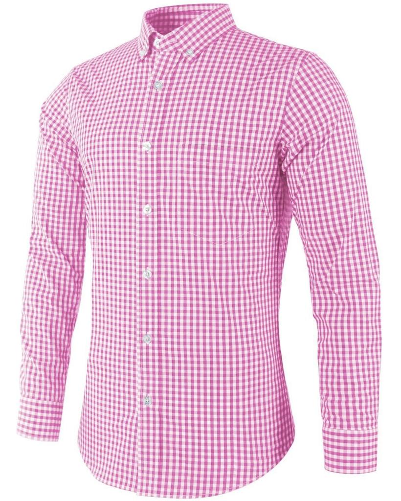 Trendy Men's Long-sleeve Button-up Shirt with Intricate Decorative Floral Patterns