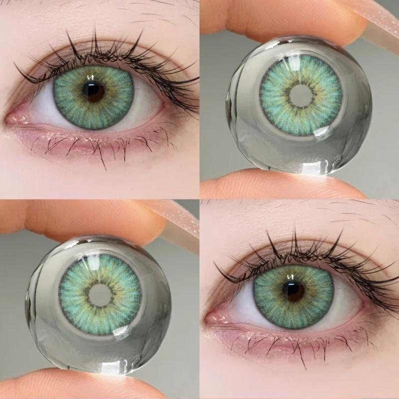 FUNSACHY 1 Pair Color Contact Lenses For Eyes Natural Gray Blue Beautiful Pupil Soft Natural Accessories Yearly Cosmetic Pupils