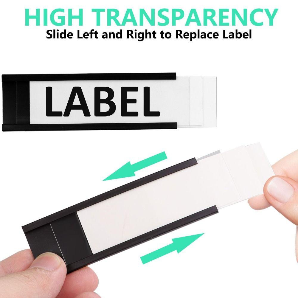 Protective Film C Channel Label Holder White Paper Cards Shelf Label Holder Warehouse Organization