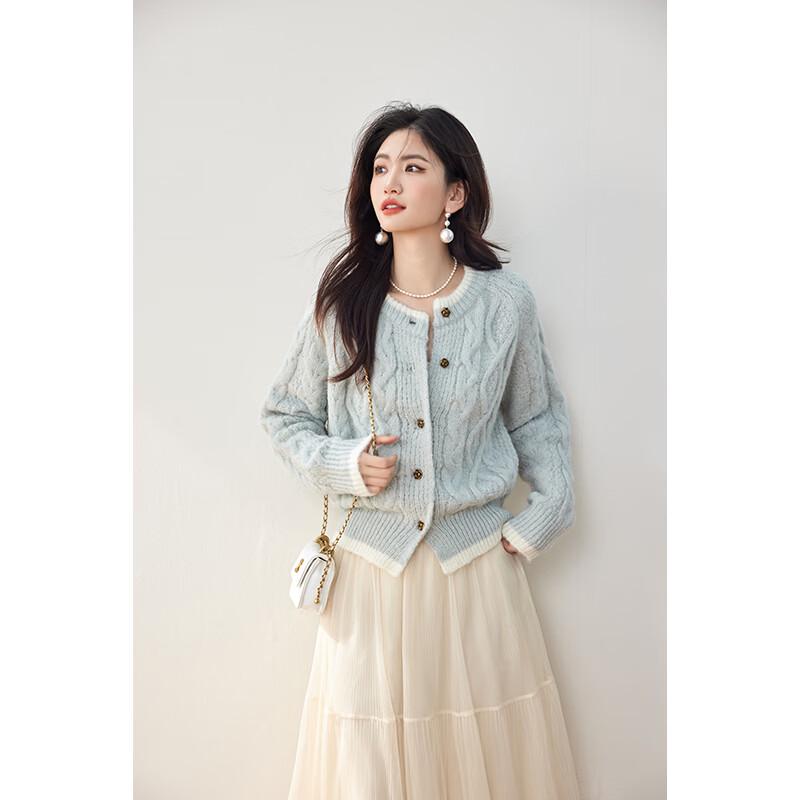 Langsha Women's Cozy Cable-Knit Cardigan