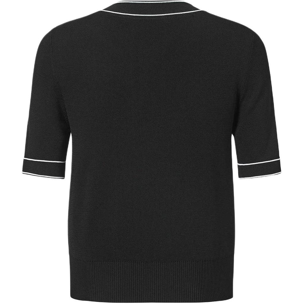 Karl Lagerfeld French Elegant Daily Commuting Dating Outfit Luxurious Pearl Decor Short Sleeve Cardigan Knitwear Women Tops M22L2215999