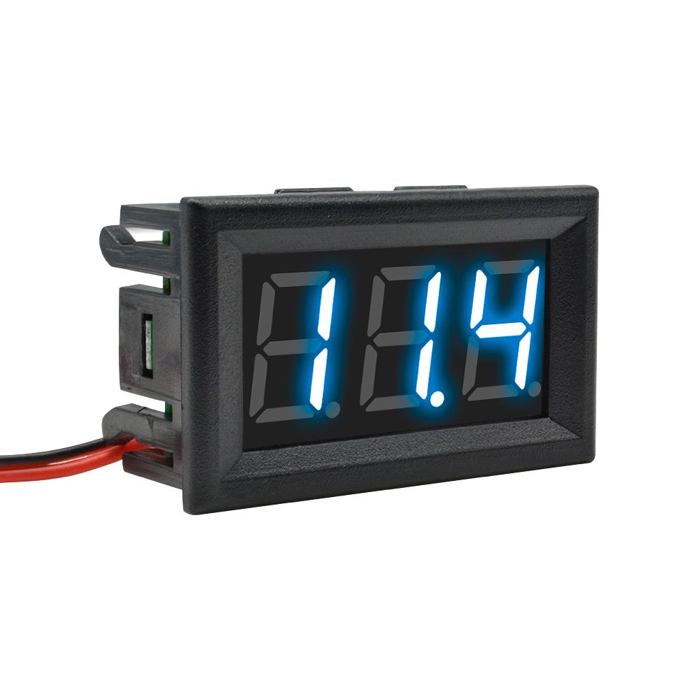 2 3 Wires 0.56 LED Digital Voltmeter Voltage Meter Car Motorcycle Volt Tester Detector DC 12V Capacity Monitor Red Green Blue