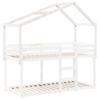 Roof for Children S Bed White 213x95.5x144.5 Cm Solid Pine Wood