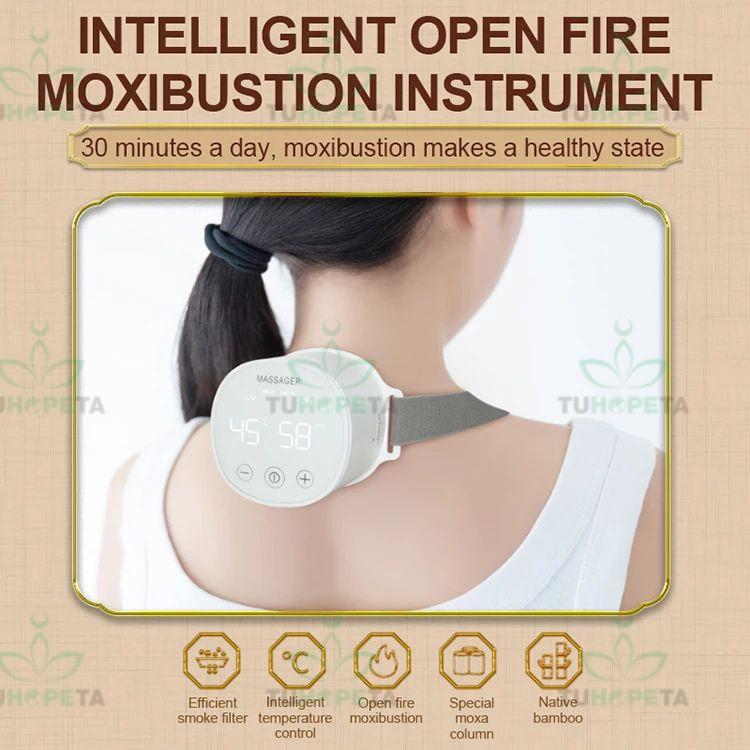 Tuhopeta Smokeless Moxa SticksSmokeless Odorless Intelligent Temperature Control Smart Moxibustion Box Jar Arthritis Pain Relive