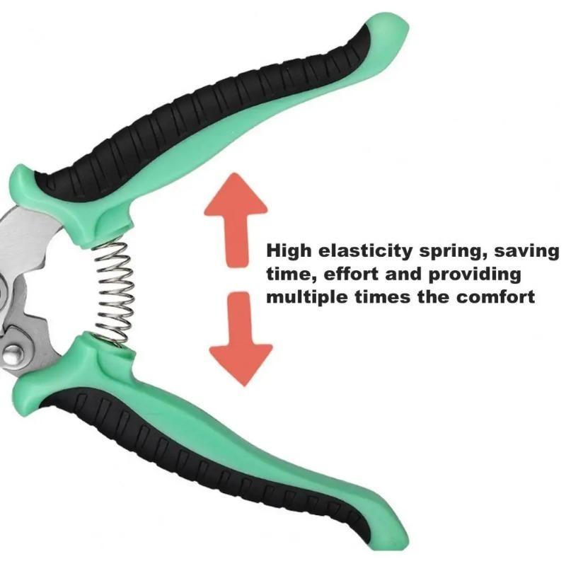 Gardening Shears Ergonomic Handle with Sharp Blades Durable Garden Pruning Shears For Harvesting Flower Fruit Labor Saving Tool