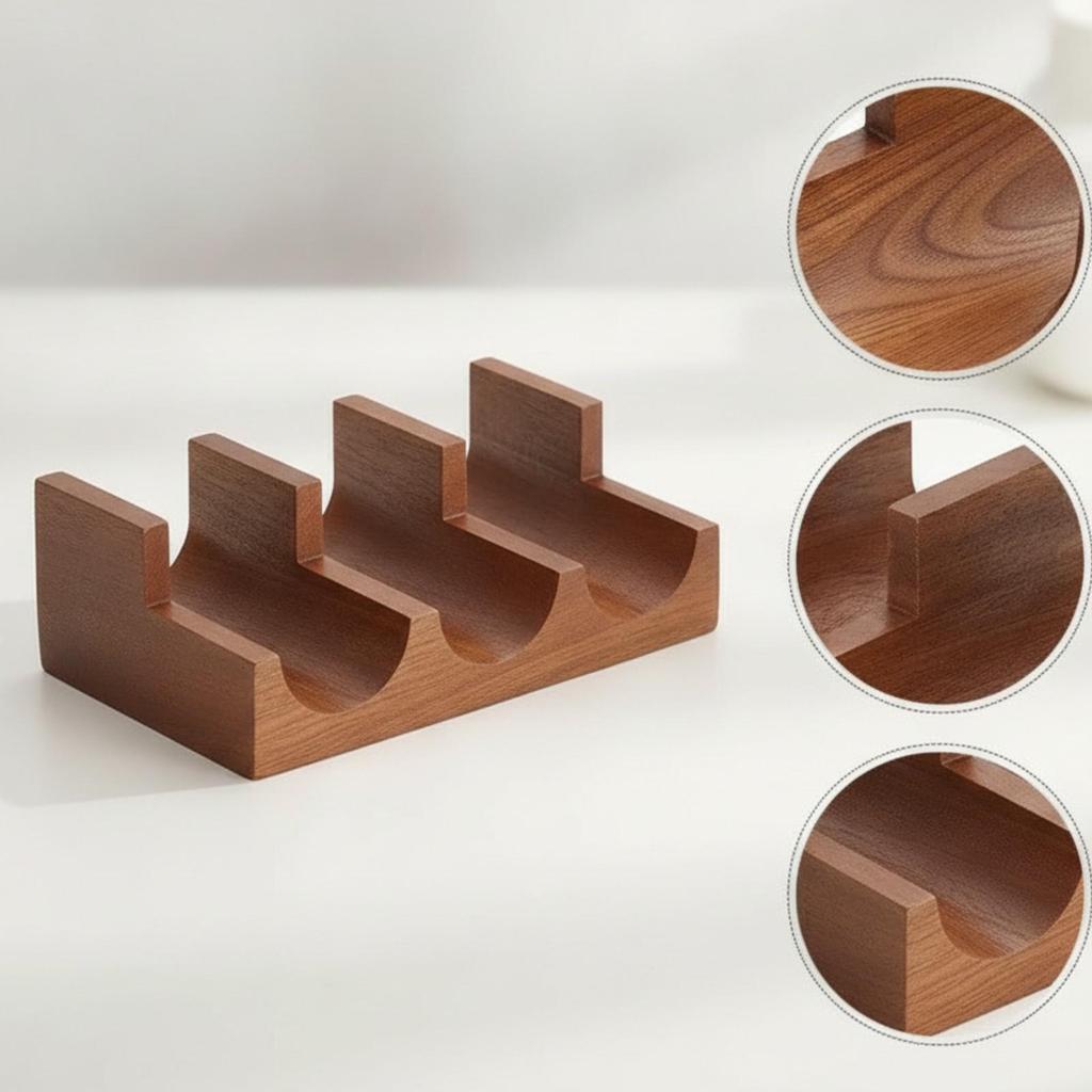 Sushi Serving Rack Wooden Temaki Holder Compact for Restaurants