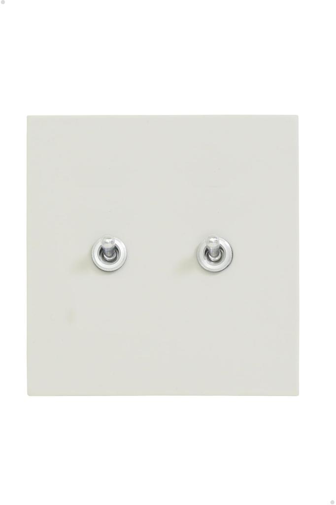 ZOLBONNE Kippschalter Keramik Flacher Aluminiumhebel Hergestellt in Japan Platte, Matt, Schalter, 2-Wege/2-Port,