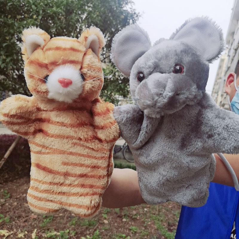 Cat Plush Soft Hand Puppet With Short Plush Material For Kids Play Storytelling