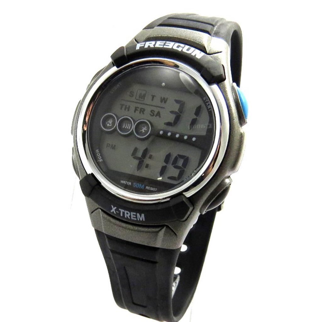 Freegun [N0134] - Grey 'Freegun' Silicone Watch (digital)