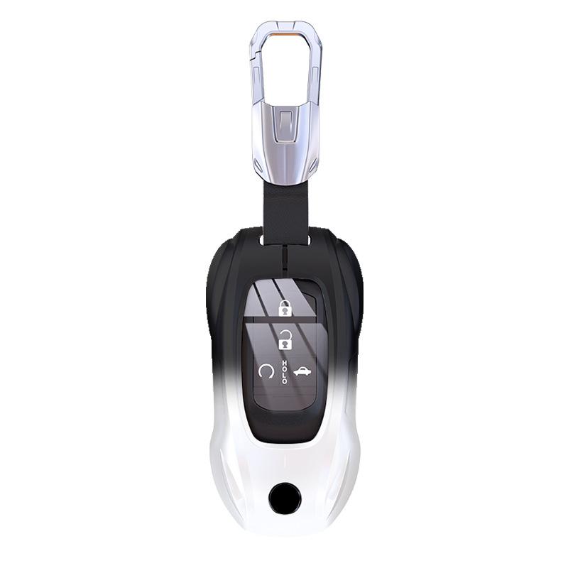 Metal Auto Smart Key Fob Case Cover Mount Housing Chain Remote Fit For Honda New Accord 11Th Gen Civic Odyssey Crv Zrv Xrv Hrv E:Ns1 Fit