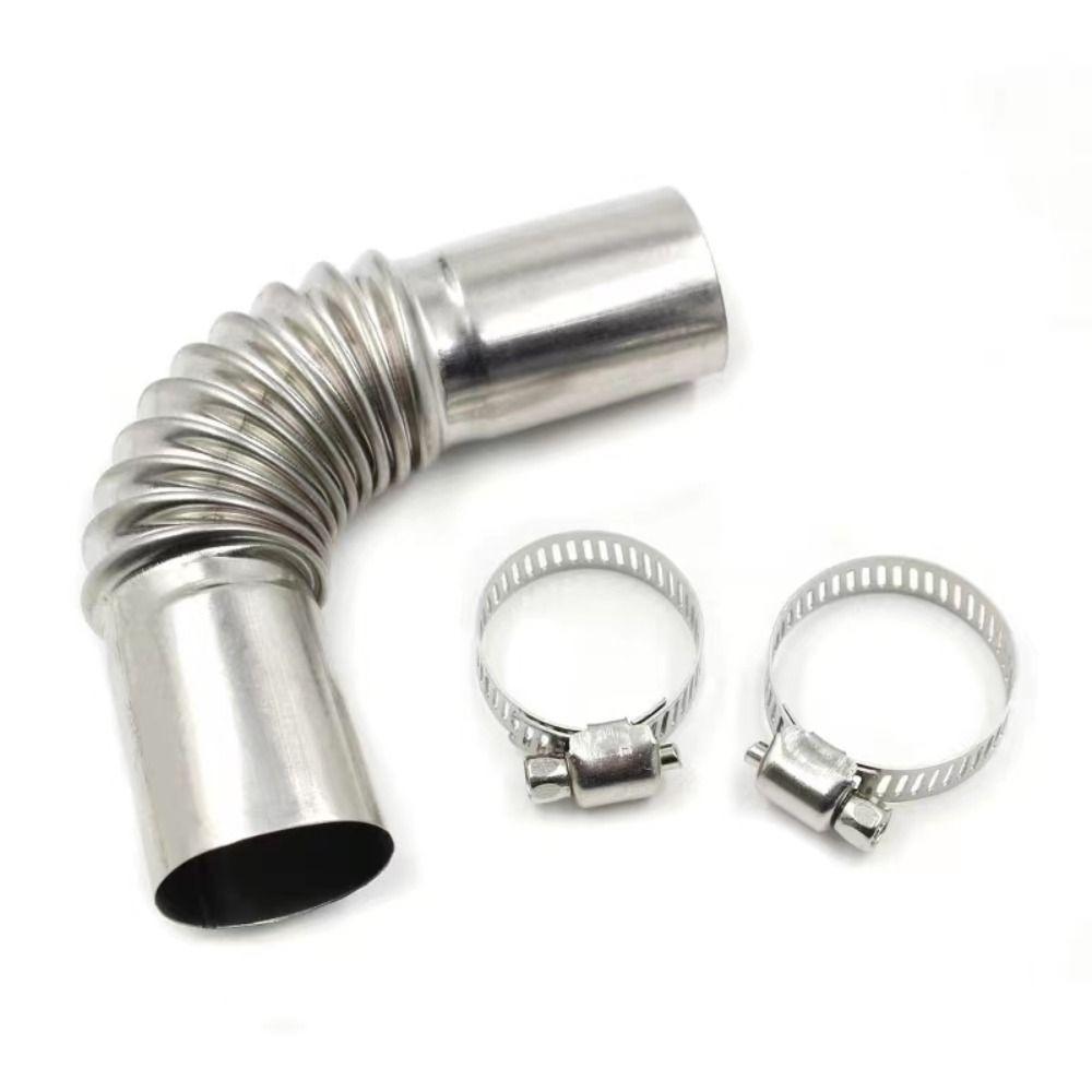 

1Pc Silver Exhaust Pipe Tube 24mm Car Accessories car assessories parts With Clamps for car
