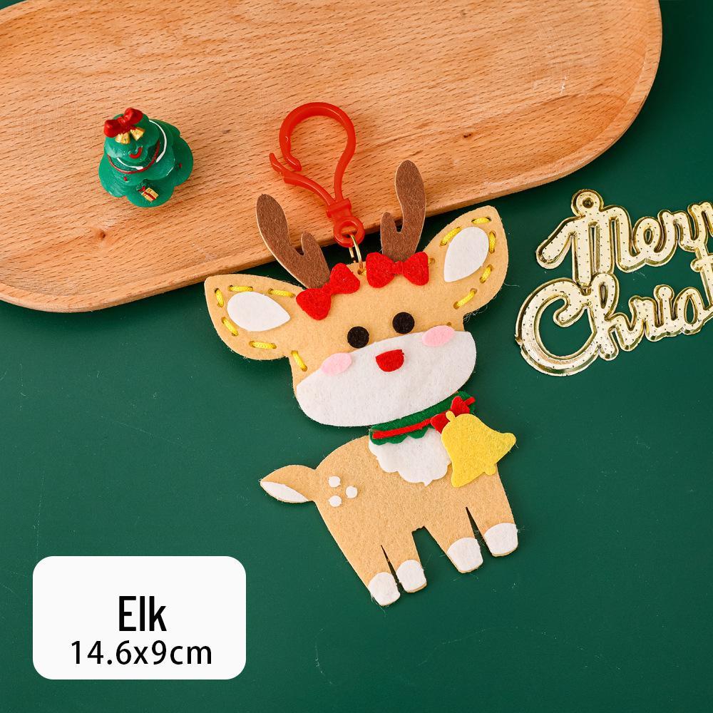Adorable DIY Christmas Felt Ornaments & Cartoon Keychains for Kids
