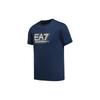 Emporio Armani EA7 SS24 Letter And Number Print Casual Pullover Crew Neck Short Sleeve T-Shirt Men Tops Navy 3DPT09-PJ02Z-1554