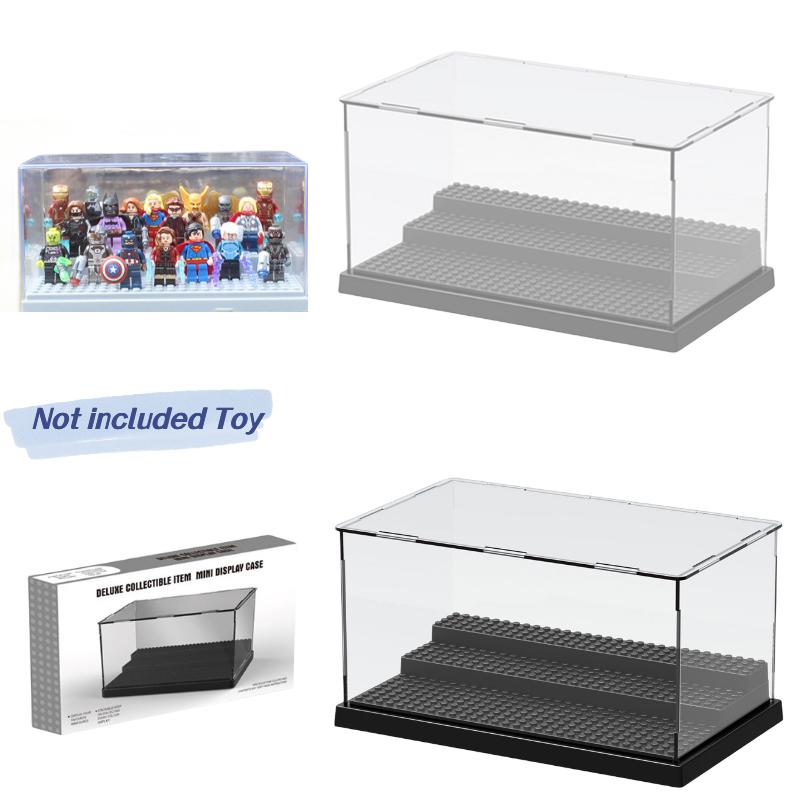 Blocks Building Detachable Display Box Transparent Board Diy Dustproof Storage