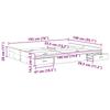 Storage Bed Frame with Headboard Sonoma Oak 140 x 190 cm