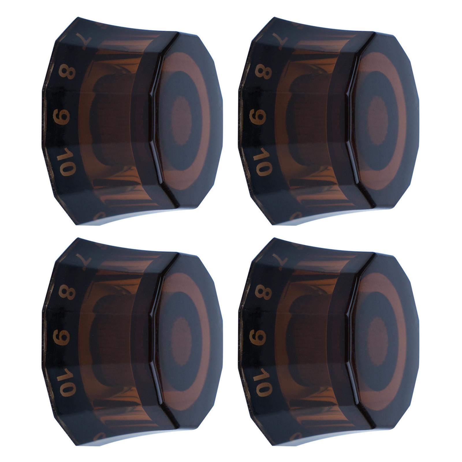 

4 шт. Ручки-цилиндры для электрогитары и бас-гитары, прозрачные, ручки скорости, громкости и тембра, ручки управления гитарой темно-синий