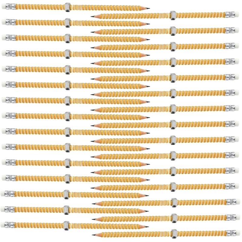 Quiet Wooden Threaded Pencil With Rotating Metal Nut Design For Classroom Concentration Focusing Aid Stress Relief Tool