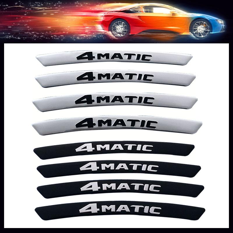 4 PCS Aluminum 4 Matic Car Badge Styling Wheel Hub Rims Decor Stickers