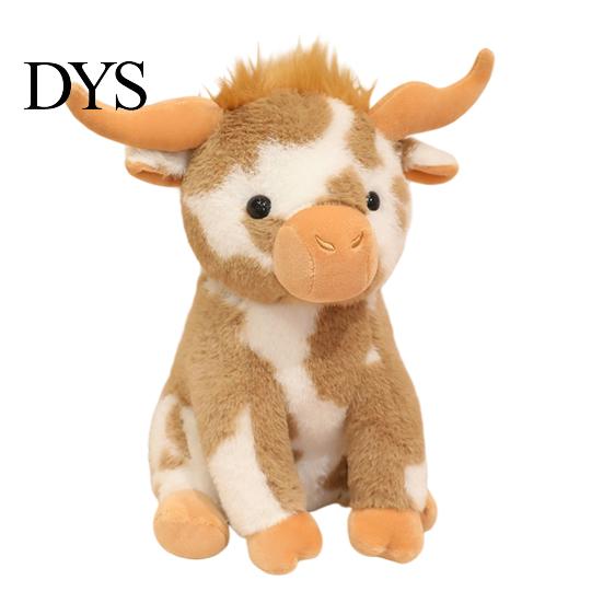 Soft Stuffed Animal Toy Highland Cow Toy, Plush Scottish Cattle Doll, Holiday Gift for Children Cute Farm Doll Present Adults Kids Boys Girls Washable