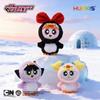 Costum Pinguin Drăguț Fetițele Powerpuff - Breloc de Pluș cu Farmec - Ediția Bubbles Floare