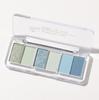 JADED Vashda: Lively Six-Color Eyeshadow Palette - Dopamine Cool Blue-Green & Pink Tones, Portable with Mirror