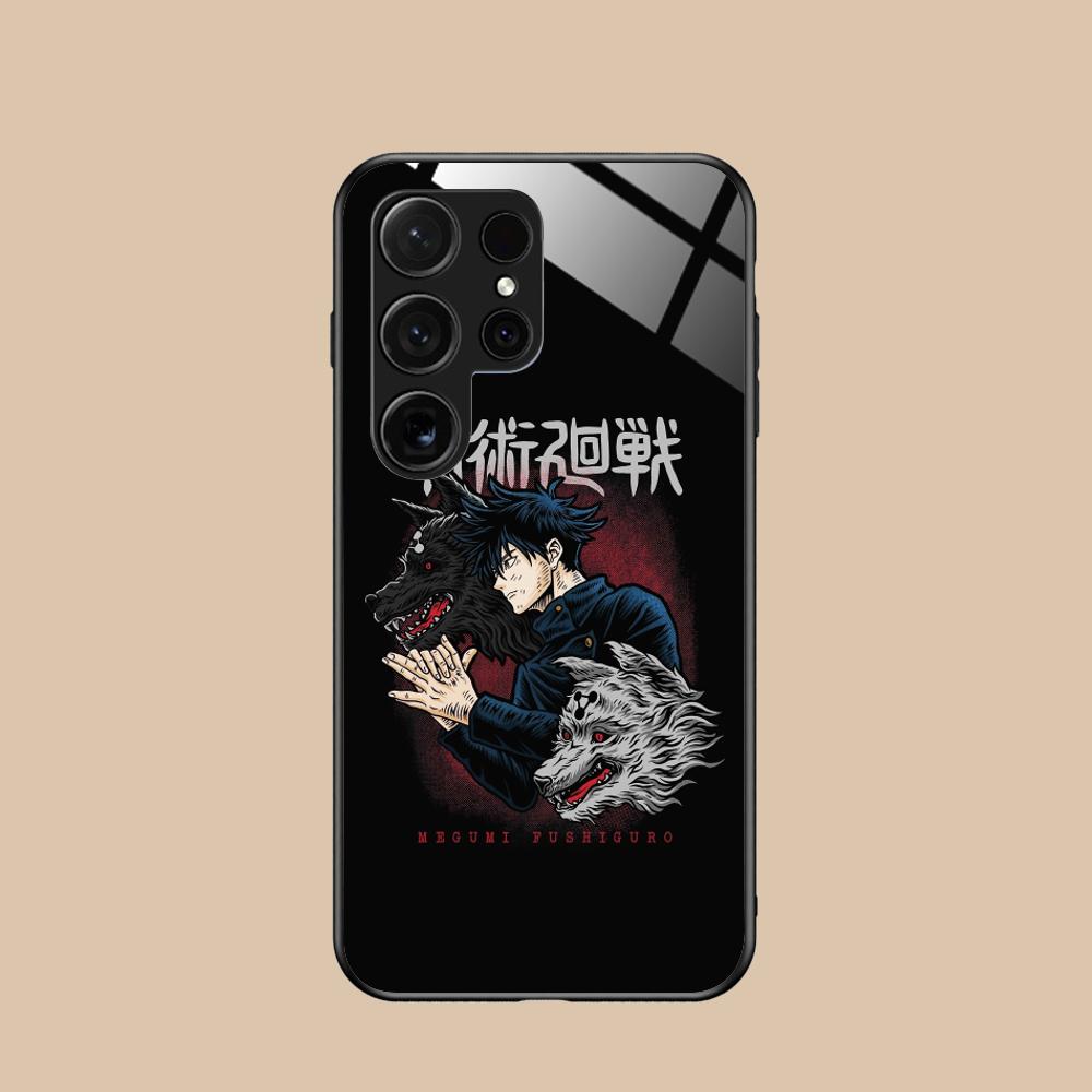 Jujutsu Kaisen Megumi Mobile Phone Case for Samsung Galaxy A56 55 54 53 52 51 36 35 34 23 16 15 5G Glass Colorful Cover Pretty