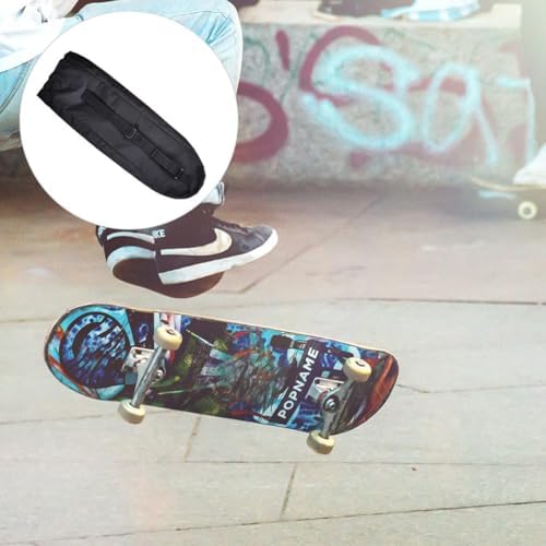 TINEASUR Skateboard Bag 600D Oxford Water Resistant Black with Shoulder Strap for Skateboard & Longboard