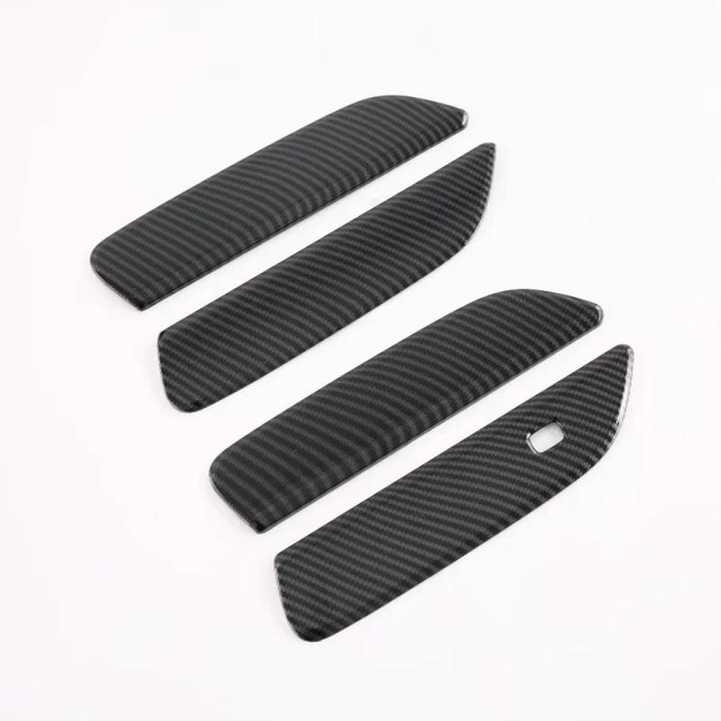 LHD RHD For BYD ATTO 1 Dolphin EA1   ABS Carbonfiber Black Outer Door Handle Door Bowl Catch  Exterior Decorate Sticker