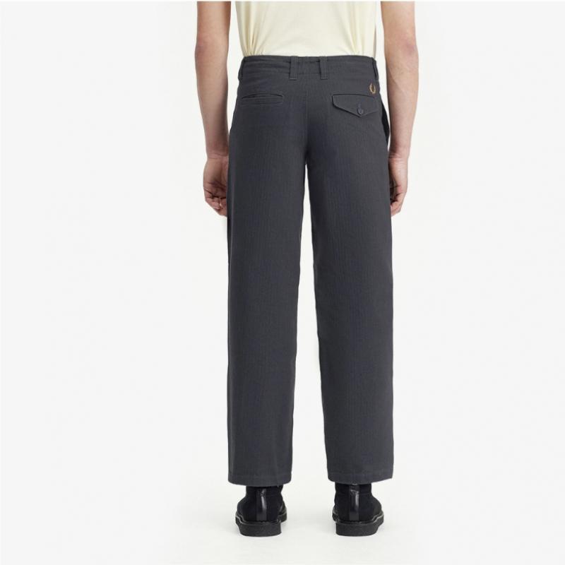 Fred Perry [sharp] Herringbone Utility Trouser   Anchor Grey Afpm2417174 297