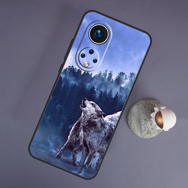 Sternentier Wolf für Huawei Honor Magic 5 Lite 70 50 X8 X9 eine P20 P30 P40 P50 P60 Pro P Smart Nova 9 5T Fall