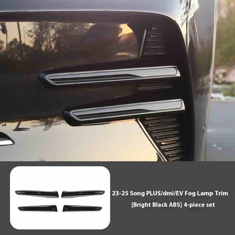 For BYD Song Plus DMI Seal U Sealion 6 Car Fog Light Garnish Black Warrior Grille Sticker Kit Car Accessories