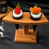 Wooden Bamboo Sushi Making Rack Multi Purpose Roll Holder Suitable For Sushi Ice Cream Bento Food Making Accessory