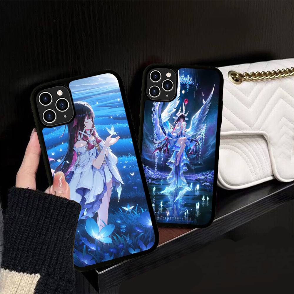 Genshin Impact Columbina PC+TPU Phone Case For iPhone 17 16 15 14 13 12 11 Pro Max Plus Kawaii Cartoon Cover
