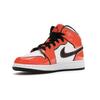 Air Jordan 1 Mid SE GS Turf Orange Kids Sneakers Black White BQ6931-802