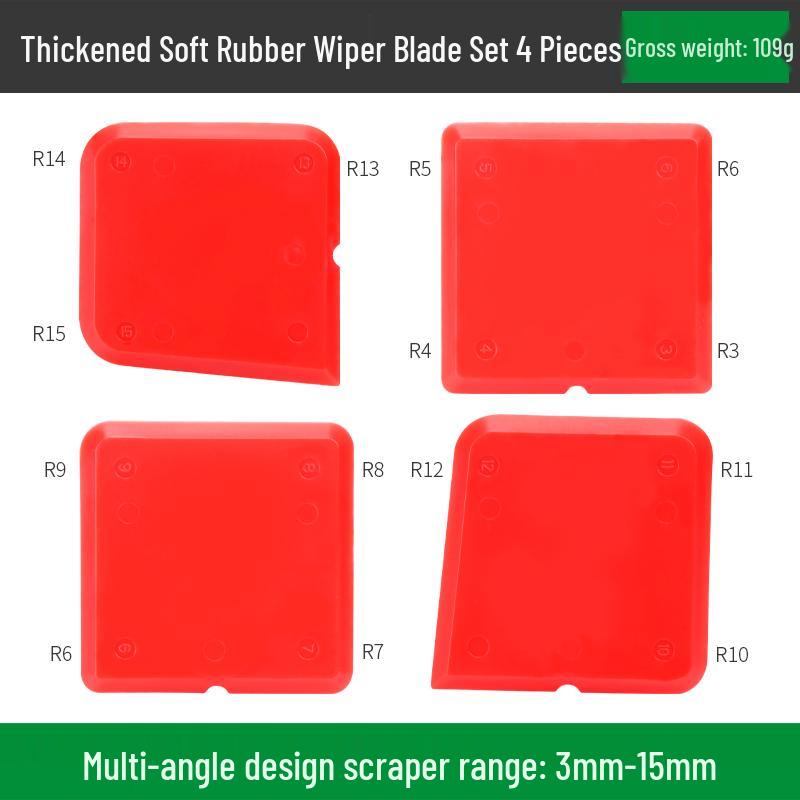 Multi-Functional Silicone Glue Scraper for Trimming, Filling, and Leveling