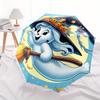 1pc Beautiful witch ghost Durable Cartoon Folding Umbrella, Portable 3-Fold Compact Umbrella for Men and Women, Suitable for Travel or Daily