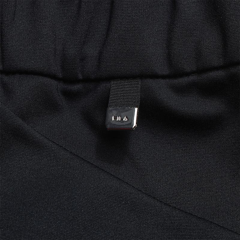 FILA Fleece Lined Warm Fashion Classic Simple Casual Golf Comfortable Versatile Loose Knit Sports Pants Women bottoms Deep-Black A11W615610FBK