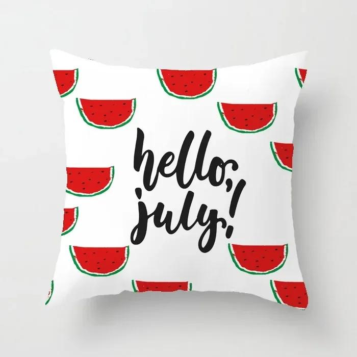 Luxury Home Decor Office Seat Cushion Cover Creative Cartoon Watermelon Banana Print Fashion Pillow Cover