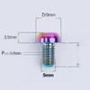 1 PC Various Color M5 X 8 9 10 12 14 16 18 20 25mm GR5 Titanium Alloy A2 Mushroom T25 Torx Head Screw Bolt for Bike DIY