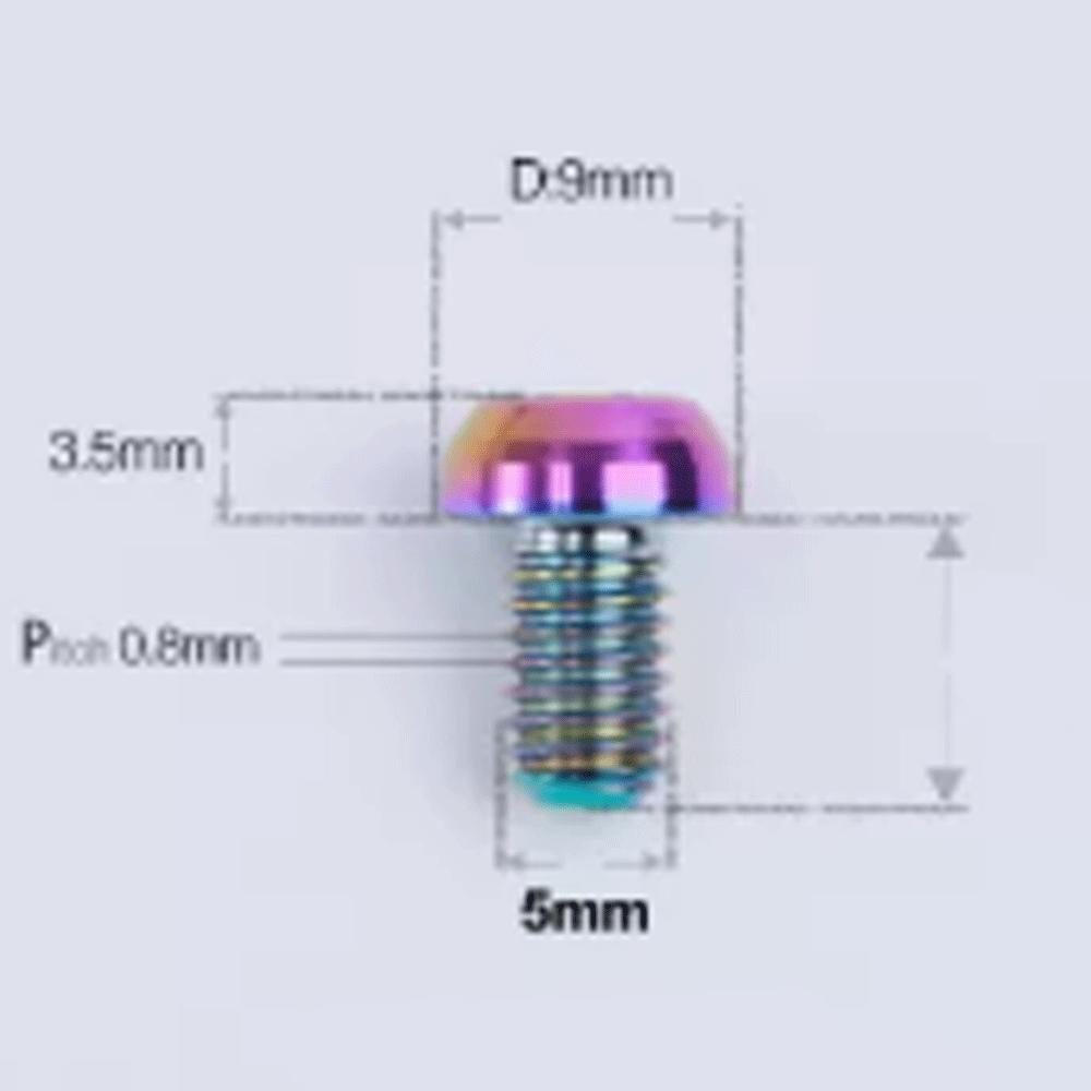 1 PC Various Color M5 X 8 9 10 12 14 16 18 20 25mm GR5 Titanium Alloy A2 Mushroom T25 Torx Head Screw Bolt for Bike DIY