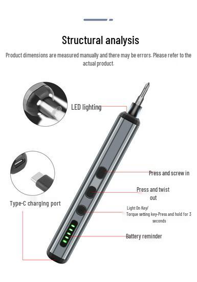 Multifunctional Electric Screwdriver Set with Bits