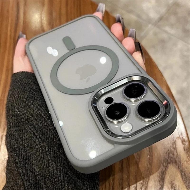Magnetic Luxury Clear Armor For Magsafe Wireless Charging Case for iPhone 15 14 Plus 13 12 11 Pro Max Shockproof Bumper Cover